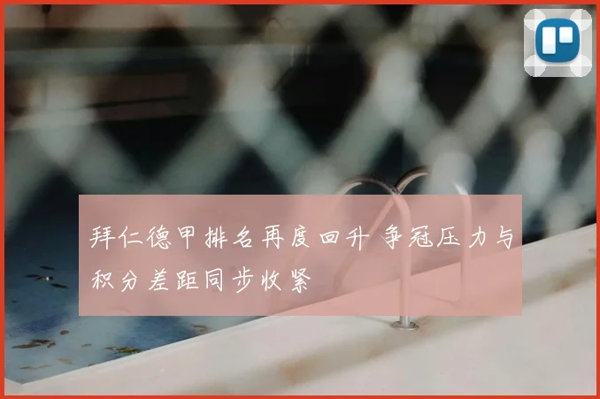 拜仁德甲排名再度回升 争冠压力与积分差距同步收紧